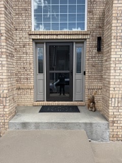 Ornate arched iron double door